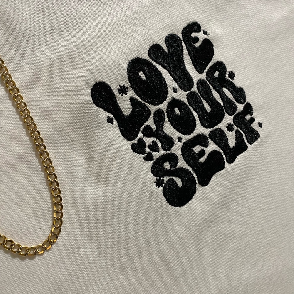 Love Your Self Embroidered T-Shirt